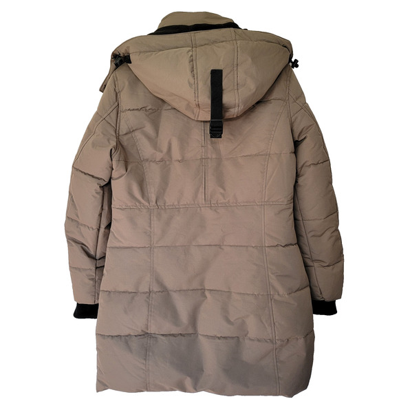 Noize Mid Length Parka Winter Jacket Addie Sz M Khaki Neutral Minimalist Warm - Picture 6 of 15